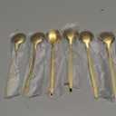 5.1 Inch Coffee & Tea Spoon,6 Pieces Gold Stainless Steel Teaspoon,Mini Spoons For Dessert And Coffee,Durable Demitasse Coffee Spoons For Dessert