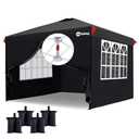 Sekey 10x10 Pop Up Canopy with 4 Sidewalls, One Push Setup Instant Outdoor Gazebo, Instant Easy Up Canopy with UPF50+ Top, 4 Weight Bags for Events, Beach, Patio, Camping : Patio, Lawn & Garden