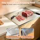 Stainless Steel Cutting Board with Lip for Kitchen, 31.5 x 22.8 In, 31.5"L x 0.1"W