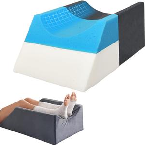 JOYWOO Double Leg Support Elevation Pillow  Ideal for Post-Hip Replacement, Back-Sleeping, Swelling Relief. Comfortable Foam Wedge, Essential After Surgery for a Restful Sleep