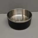 Dog Bowl, Stainless Steel Dog Food and Water Bowl with Non Slip Quiet Bottom, Easy to Clean, Dishwasher Safe, 64oz, Black