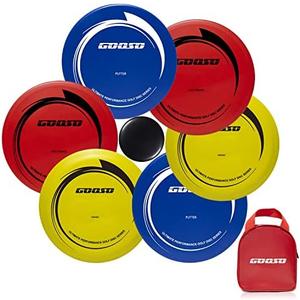 GOOSO Disc Golf Set - Driver, Mid-Range and Putter Discs with Disc Golf Bag for Outdoor and Backyard, Comfortable Plastic, 6 Pack GOOSO Disc Golf Set - Driver, Mid-Range and Putter Discs with Disc Golf Bag for Outdoor and Backyard, Comfortable Plastic, 6 Pack