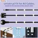 2 x 100PCS Adhesive Cable Clips, 0.55 Inch Small Wire Clips for Cable Management, Strong Cord Holders for Wall, Desk, Christmas Lights, TV & Ethernet Cables – White