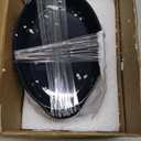 LEETOYI Porcelain Small Oval Au Gratin Pans, Baking Dish Set for 1 or 2 person servings, Bakeware with Double Handle for Kitchen and Home, Set of 2 (Navy)