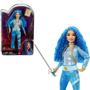 Mattel Disney Descendants: The Rise of Red Fashion Doll & Accessory, Princess Chloe Charming, Daughter of Cinderella with Movie-Inspired Clothes & Sword