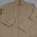 Men's Stretch Soft Slim Fit Dress Shirts Long Sleeve Formal Wedding Business Casual Button Down Shirt (X-Large, Khaki)