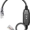 DEWENWILS 3Ft Automatic GFCI Extension Cord Outdoor, 12/3 SJTW Heavy Duty Extension Cord, Power Cord with LED Lighted 3 Prong Plug, 15A/125V/1875W, Black, UL Listed