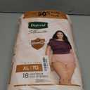 Depend Silhouette Adult Incontinence & Postpartum Bladder Leak Underwear for Women, Maximum Absorbency, Extra Large, Pink, 18 Count, Packaging May Vary
