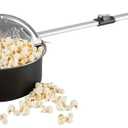 Campfire Popcorn Popper - Old Fashioned Popcorn Maker with Telescoping Handle - Camping Gear by Great Northern Popcorn (Black)