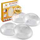 Ducki Door Stop Wall Protector | Self Adhesive Door Knob Wall Protectors from Door Knobs | Rubber Door Stoppers for Wall Damage & Noise | Durable, Shock Absorbent & Discreet | 4 Pack Clear Door Stops