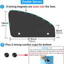 Ovege Car Window Shades Magnetic 2pcs Universal Car Window Screen Mesh Side Window Sun Shade Automotive Window Sunshades for Driver Passenger (Front Seat 2pcs-)
