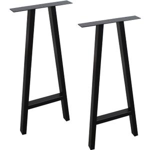 MBQQ Rustic Decor A Shape Table Legs, 35" Height, 15" Wide, Heavy Duty Metal, Dining & Desk, Industrial Modern, DIY Iron Bench Legs