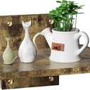 WALI Floating TV Shelf, 1 Tier Projector Shelf for DVD Player, Routers, Game Console, Cable Boxes, Living Room Decor Accessories, Wall Mount Shelves Holds Up to 22lbs(CS201NC), 1-Shelf, Vintage Brown