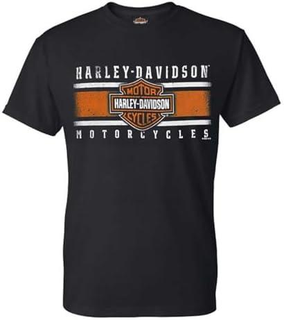 Harley-Davidson Men's Iconic Bar & Shield Crew-Neck Short Sleeve Shirt - Black L