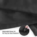 Silky Head Carseat Cover for Babies Silk Feeling Satin Head Cover for Baby Car Seat Canopy Headrest Protector for Boys Girls Infant Sleeping Hair Protection Black 2pcs