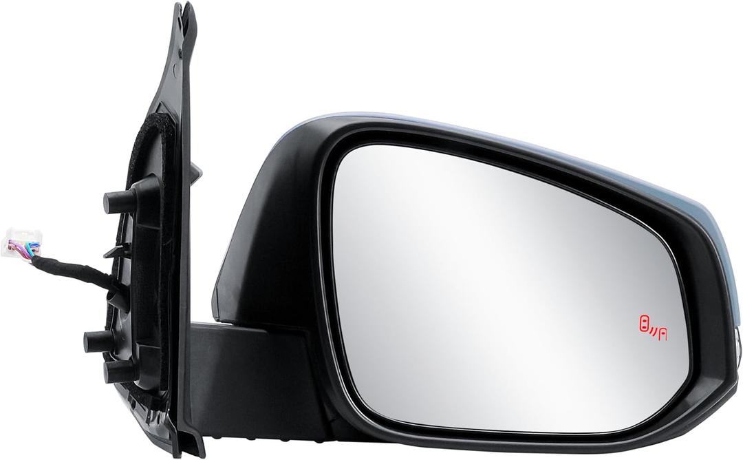 Passenger Right Side Door Mirror Power and Heated Glass with BLIS Turn Signal Light and Primer Back Manual Folding for Toyota Tacoma 2017-2023