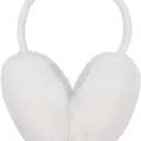 Lullaby Unisex Womens Mens Winter Warm Ear Muffs Faux Fur Ear Warmers (White)
