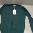 GRACE KARIN Women's Long Lantern Sleeve Crew Neck Crochet Top Hollow Out Fall Pullover Sweater, Small