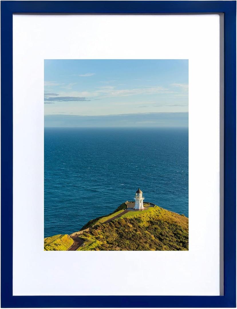 eletecpro 12x16 Picture Frame, Colorful Frame for Modern Style, Made of Engineered Wood and Clear Acrylic Ready for Wall Poster Display, Blue Frame, 1 Pack