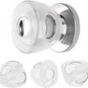 Inaya Baby Proofing Door Knob Cover (4 Pack) - Prevent Children from Opening Doors, Fit Most Round Knobs - Door Knob Safety Cover for Kids, Child Proof Door Lock, Child Proof Door Locks - Clear