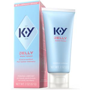 4 x K-Y Jelly Water Based Lube For Sex, Anal Lube, Non-Greasy Water Based Personal Lubricant, pH Friendly Sex Lube Can Be Used With Sex Toys For Women & Male Sex Toys, Condom Friendly Personal Lube, 2 oz