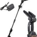 2-IN-1 Mini Chainsaw 6 Inch pole saws for tree trimming, Super Handheld Chainsaw with 2x Big Batteries, Small Hand saws for Tree Wood - 70inch Max Reach Pole Saw for Tree Trimming