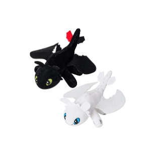 2 Pack Toothless Dragon Plush - 11.5'' Night Light Fury Stuffed Animal Plush Figure Toys for Children Fans Gifts