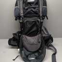 Hiking Baby Carrier Backpack - Comfortable Toddler/Baby Backpack Carrier System with Diaper Change Pad, Insulated Pocket + Rain and Sun Hood to Protect Your Child (Black/Grey)