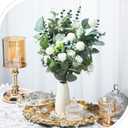 Giegxin 90 Pcs 3 Kinds Mixed Artificial Eucalyptus Leaves Stems Bulk Silver Dollar Leaves Picks Dried Eucalyptus Bundle Faux Spray for Wedding Vase Bouquet Floral Arrangement (Green)