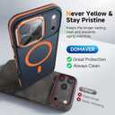 Magnetic 3 in 1 for iPhone 17 Pro Max Case, [Omni-Directional Protection] with 1x Screen Protector + 1x Camera Cover, [Seamless Work with Magsafe] Protective Case for iPhone 17 Pro Max Cosmic Orange