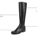 Franco Sarto Womens Gisella Mid Calf Boot Black Leather 7 M (Black)
