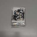 2 x Stretchy Scrunchie Lanyard for ID Badges Keys, Cute Teacher Lanyard for Women with 2 Card Holders 19.6 Inch (Black and White Flowers)