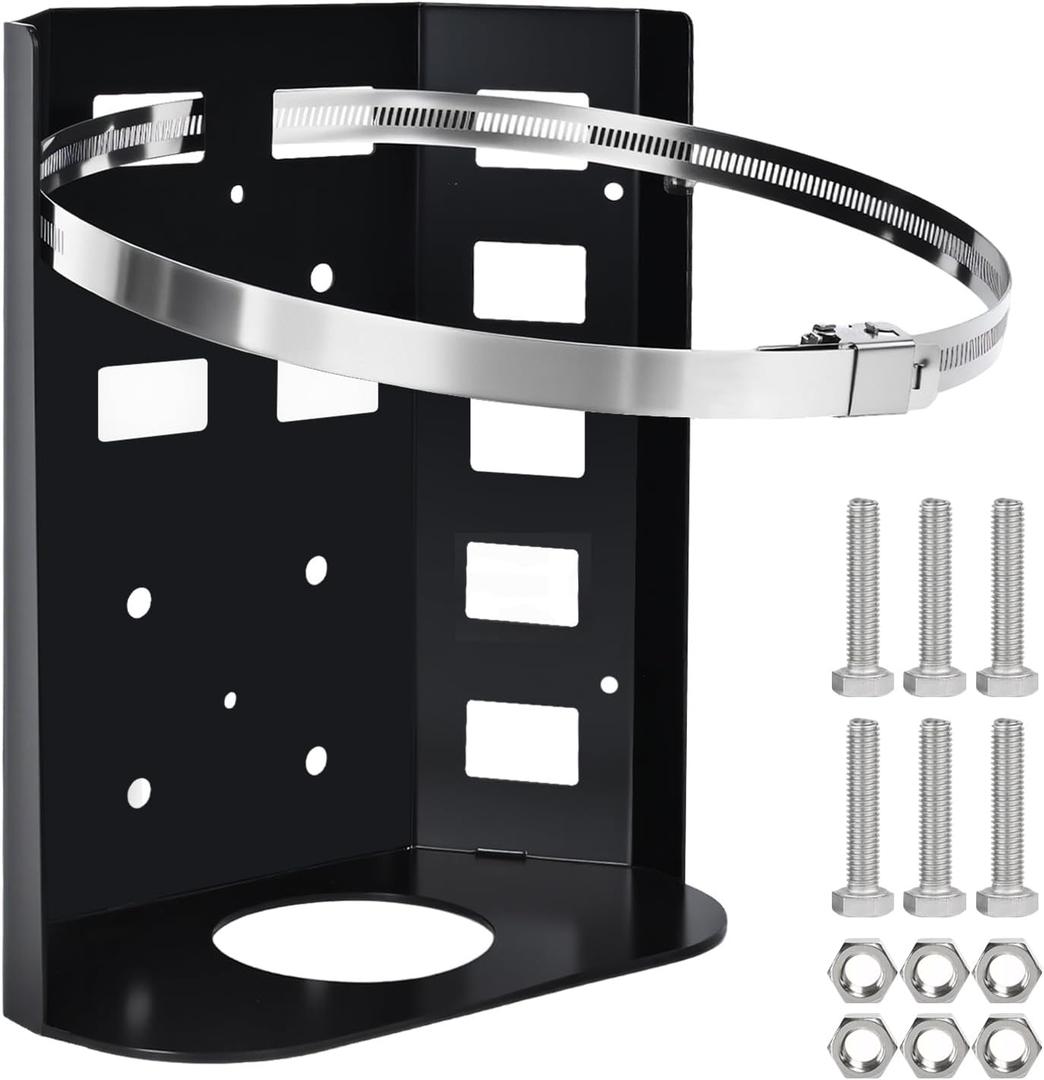 Heavy-Duty Propane Tank Holder  Fit for High & Low Tanks, Compact Space-Saving Design with Rubber Protection, Corrosion-Resistant Steel for RVs, Trailers, Campers Boat & Outdoor Use (FBA-BIG)