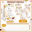 Estune 322 Pcs Bridal Shower Games Set for 50 Guests Includes Bingo, Scramble, Would She Rather, What's in Purse, Advice and Wishes Wedding Games Double Sided with Wooden Box, 20 Pencils(Fall in Love)