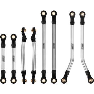 INJORA Stainless Steel High Clearance Chassis Links Set for 1/18 RC Crawler TRX4M High Trail K10 F150, 41g/Set