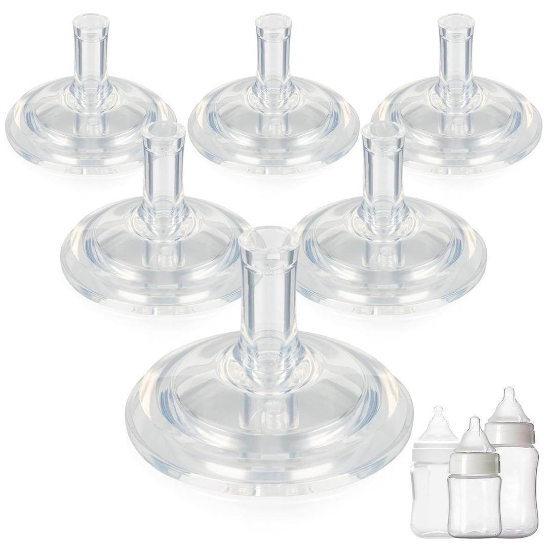 Sippy Straw Nipple for Evenflo Balance Plus Wide Neck Baby Bottles,Leak-Proof,Fast Flow Soft Silicone Straw Top Nipples,6m+,6 Count
