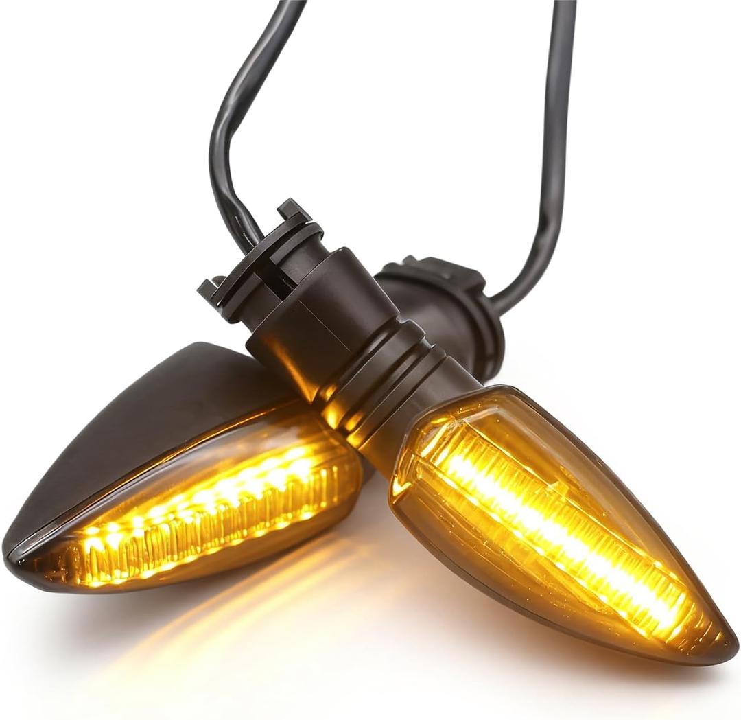 LED Motorcycle Turn Signals: Flashing Front Rear Turn Signals lights for YAMAHA - 12V Amber Motorcycle Turn Signal indicator for YAMAHA MT07 03 09 YZF R1 R3 R6 XSR700 900 FZ1 XSR125