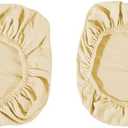 Set of 4 Plain Office Chair Covers for Armchairs Desk Chair Computer Chairs Beige 38-50 cm