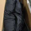 Lazy Chair with Folding Ottoman, Modern Accent Lounge Armchair with Armrests and a Side Pocket & Foldable Footstool, Leisure Reading Chair for Living Room, Bedroom, Dorm & Office, Black