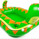 Floating Drink Cooler, Inflatable Snack and Beer Holder for Pool, Lake, or River, 46 qt Capacity, 4 Cup Holders, Easy Raft Attachment.