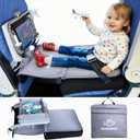 Toddler Airplane Bed for Toddler with Tray Cover Can Turn into Bag, Toddler Airplane Seat Extender for Kids, Baby Airplane Bed Baby Travel Essentials for Flying, Toddler Travel Bed