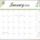 Desk Calendar 2026-2027 with Desk Mat – 22" x 17" Large Desk Pad Calendar Runs from January 2026 to June 2027, Office Supplies Desktop Monthly Calendar for Home & Office