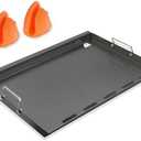 7524 Full Size Griddle Insert for Weber Genesis 300 Series Gas Grills, Flat Top Griddle Repalcement for Weber Genesis E/EP-310, E/EP-320, E/EP-330 and CEP-310 with Mini Oven Mitt
