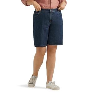 Lee Women's Plus Size Relaxed Fit Bermuda Short, Lagoon, 18 Plus