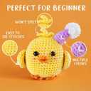 Beginners Crochet Yarn Pack, Baby Pink, Easy-to-See Stitches, Chunky Thick Bulky Cotton Soft Yarn for Crocheting (3x50g)