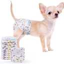 MICOOYO Disposable Dog Diapers Female, Doggie Diapers for Dogs Female, Super Absorbent Pet Diaper with Foam Tail Hole for Heat, Comfortable Puppy Diaper (20Count, X-Small)