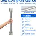 Bathroom Grab Bars Stainless Steel Handrail ADA Compliant 500lbs bathtubs and Showers Toilet Handle Safety for Handicap, Elderly, Disabled, Injury (24inches)