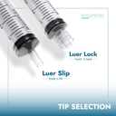 BH Supplies 20ml Luer Slip Tip Syringes (No Needle) - Sterile, Individually Wrapped - 50 Syringes
