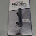 Officemate Double Coat Hooks for Cubicle Panels, Adjustable 1.25-3.5 Inch, Charcoal (22005) (Black)