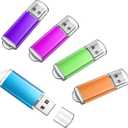 K&ZZ 5 Pack 64GB Flash Drive 64 GB USB Flash Drives USB 2.0 Thumb Drive Gig Zip Drive Stick 64G Flash Memory Stick Jump Drives for PC Laptop, Multicolored